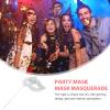 Couples Costumes Lace Half on venetian masks antique masks Stick Handled Masquerade Roleplay Costume view 3