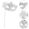 Couples Costumes Lace Half on venetian masks antique masks Stick Handled Masquerade Roleplay Costume view 4