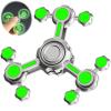 Dilabnba Infinity Gear Fidget Spinners Toy for Kids Adults, Cool Metal Finger Spinner for Stress Relief Anti Anxiety, Light Glow in The Dark Desk Toy for Boys Age 3-12 Stocking Stuffer Gift(Green) view 1