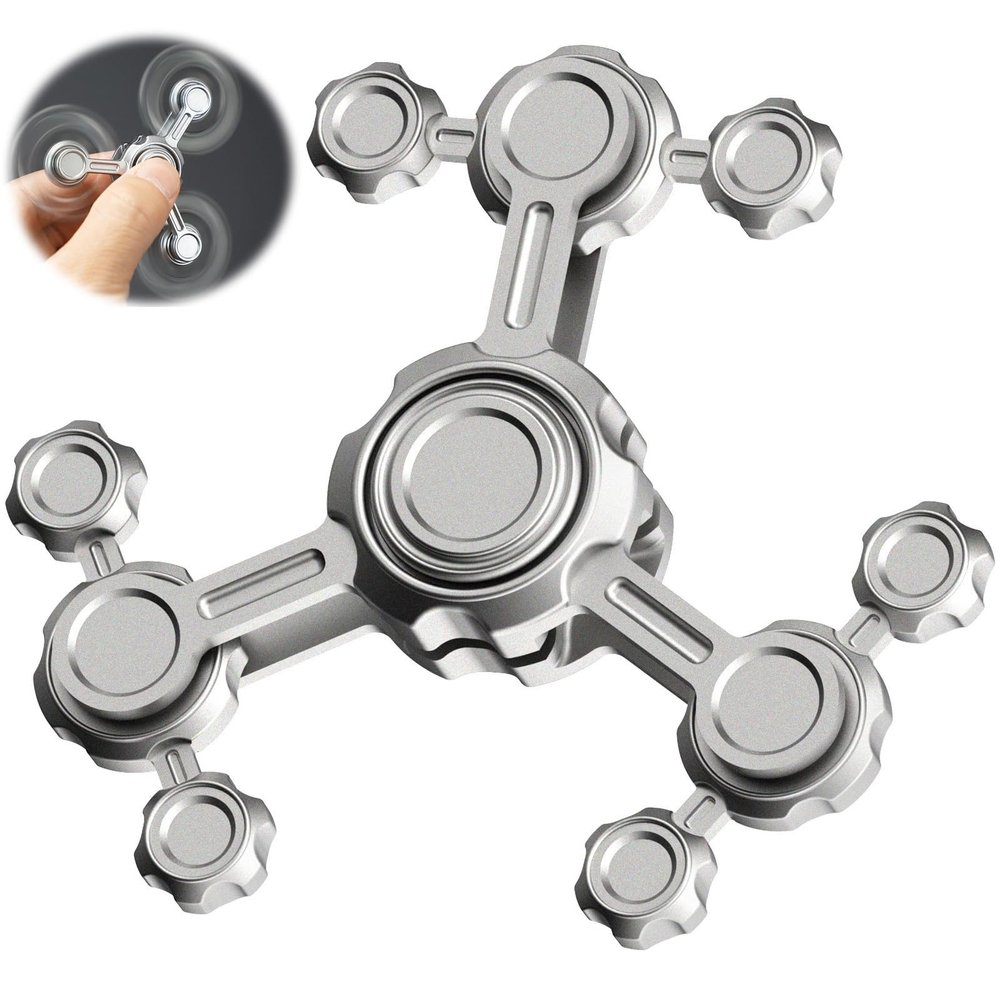 Dilabnba Infinty Gear Fidget Spinner Toy for Kids Adults, Cool Metal Finger Hand Spinner Kinetic Novelty Desk Gadget Toy for Stress Relief Fingertip Gyro Stocking Stuffer Gift for Birthday Chrismas