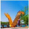 LXLZYXSF Chinese Dragon-Dancing Gymnastics Ribbons Throw Streamer with Rope, Flowy Spinning & Shaking Poi, Recreation and Fitness in One (Color : Yellow, Size : 10m/33ft) view 1