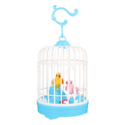 ibasenice Electric Singing Bird Toy Voice-activated Simulation Bird Cage for Boys and Girls Compact Design for Playtime Fun