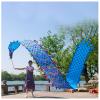 LXLZYXSF Chinese Dragon-Dancing Gymnastics Ribbons Throw Streamer with Rope, Flowy Spinning & Shaking Poi, Recreation and Fitness in One (Color : Blue, Size : 10m/33ft) view 1