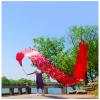 LXLZYXSF Chinese Dragon-Dancing Gymnastics Ribbons Throw Streamer with Rope, Flowy Spinning & Shaking Poi, Recreation and Fitness in One (Color : Red, Size : 10m/33ft) view 1