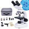 Kid Microscope Science Kits 100X-400X-1200X Compound Microscopes for Home School Science Educational Children Hand Held Camera Microscope Toy Gift for Kids Students view 1