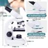Kid Microscope Science Kits 100X-400X-1200X Compound Microscopes for Home School Science Educational Children Hand Held Camera Microscope Toy Gift for Kids Students view 2