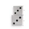 Eylola 24 Pack Dice Favor Boxes 3x3x3 inches Bulk Casino Party Decoration Themed Party Goodie Boxes with Ribbon view 2