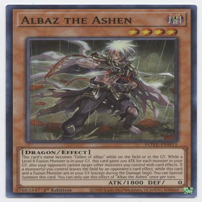 Yu-Gi-Oh! Albaz The Ashen - POTE-EN011 - Super Rare - 1st Edition