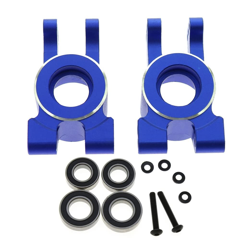 Alloy Stub Axle Rear Hub Carrier 9552 for 1/8 Traxxas Sledge 4WD Monster Truck 95076-4 Upgarde Parts (Dark Blue)