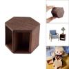 1/12 Scale Dollhouse Miniature Furniture Walnut Wood Mini End Table Dolls House Bedroom Bedside Table view 4