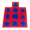 Gudong Montessori Professional Quality Metal Insets Set/10 Baby Early Childhood Education Preschool Geometrical Shapes Learning Toys Blue view 1