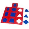 Gudong Montessori Professional Quality Metal Insets Set/10 Baby Early Childhood Education Preschool Geometrical Shapes Learning Toys Blue view 2