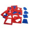 Gudong Montessori Professional Quality Metal Insets Set/10 Baby Early Childhood Education Preschool Geometrical Shapes Learning Toys Blue view 3