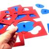 Gudong Montessori Professional Quality Metal Insets Set/10 Baby Early Childhood Education Preschool Geometrical Shapes Learning Toys Blue view 4