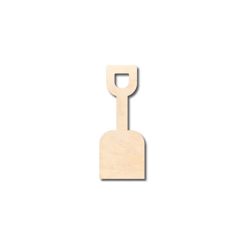 Unfinished Wood Kids Sand Shovel Shape Ocean Beach Nursery Craft up to 46" DIY 18" / 1/4"