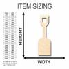 Unfinished Wood Kids Sand Shovel Shape Ocean Beach Nursery Craft up to 46" DIY 18" / 1/4" view 2