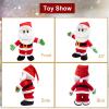 SdeNow Walking Claus Singing Dancing Musical Claus Animated Christmas Electric Claus Toys Dolls Xmas Gift,12 Inch view 4