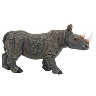 Gemini&Genius Rhino Animal Toy, Rhinoceros Figurine Toy, Wildlife World Action Figure, Great Gift, Collection, Cake Topper, Storytelling Prop and Room Decor for Kids 4 Years Old and Up