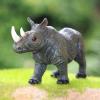Gemini&Genius Rhino Animal Toy, Rhinoceros Figurine Toy, Wildlife World Action Figure, Great Gift, Collection, Cake Topper, Storytelling Prop and Room Decor for Kids 4 Years Old and Up view 3