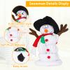 SdeNow Twerking Christmas Snowman Santa Singing Dancing Snowman Santa Claus Animated Plush Toys,6 English Christmas Songs view 3