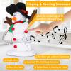SdeNow Twerking Christmas Snowman Santa Singing Dancing Snowman Santa Claus Animated Plush Toys,6 English Christmas Songs view 4