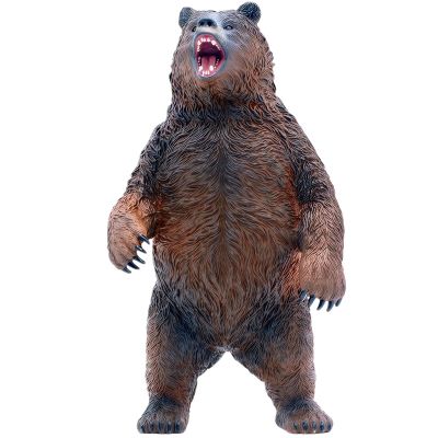 Gemini&Genius Brown Bear Figurine Toy, Wildlife World Action Figure, Great Gift, Collection, Storytelling Prop and Room Decor for Kids 3 Years Old and Up - Large Size