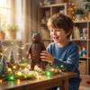 Gemini&Genius Brown Bear Figurine Toy, Wildlife World Action Figure, Great Gift, Collection, Storytelling Prop and Room Decor for Kids 3 Years Old and Up - Large Size view 2