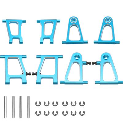 8Pcs ShareGoo Aluminum Alloy Front & Rear Suspension Arms Set A Arms Compatible with Tamiya TT01 TT01D TT01E 1/10 RC Car Upgrade Parts