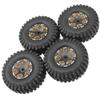 4Pcs ShareGoo Brass 1.0 Beadlock Wheel Rim & 2.16" Rubber Tire w/Foam Compatible with Axial SCX24 AXI90081 AXI00001 AXI00002 1/24 RC Crawler Car view 4