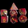 FOXBITE Sharpe Dice 7 DND Dice Sets Polyhedral Teal Swirl Black with Sequins Inside with Gorgeous Box Case for DND Dungeons and Dragons (Teal Swirl Black with Sequins) (Genie) view 1