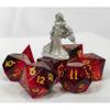 FOXBITE Sharpe Dice 7 DND Dice Sets Polyhedral Teal Swirl Black with Sequins Inside with Gorgeous Box Case for DND Dungeons and Dragons (Teal Swirl Black with Sequins) (Genie) view 2