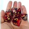 FOXBITE Sharpe Dice 7 DND Dice Sets Polyhedral Teal Swirl Black with Sequins Inside with Gorgeous Box Case for DND Dungeons and Dragons (Teal Swirl Black with Sequins) (Genie) view 3