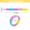 120 Pcs Pop Bubble Bracelet Fidget Toys, Pop Wristband Fidget Bulk Toy for Party Favors, Halloween Christmas Valentine Gifts Students Gifts Classroom Prizes Goodie Bag Stuffers for Kids view 2