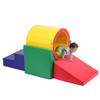 TOLEAD Tunnel/Ramps Foam Climber, Climb & Crawl Foam Activity Play Set for Toddlers and Kids, Safe Indoor Crawling Gym Equipment for,Infant,Baby Waterproof Easy to Clean view 1
