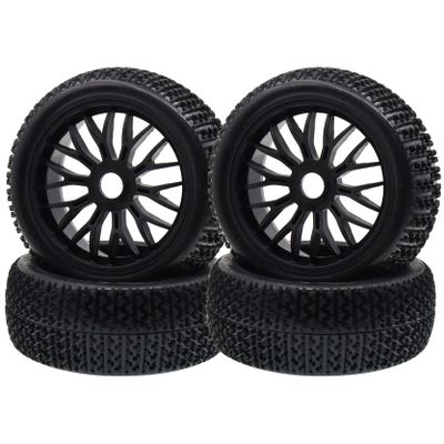 4PCS Treehobby 112mm X 43mm Rubber RC Wheel 17mm Hex Hub Wheels and Tires Set Compatible with 1/8 RC Buggy Off-Road Cars
