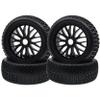 4PCS Treehobby 112mm X 43mm Rubber RC Wheel 17mm Hex Hub Wheels and Tires Set Compatible with 1/8 RC Buggy Off-Road Cars view 1