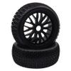 4PCS Treehobby 112mm X 43mm Rubber RC Wheel 17mm Hex Hub Wheels and Tires Set Compatible with 1/8 RC Buggy Off-Road Cars view 4