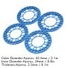 4pcs 1.9" Aluminum Alloy Wheel Outer Beadlock Ring for Axial Scx10 90046 1/10 RC Crawler 1.9 Wheel Rims(Blue) view 2