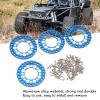 4pcs 1.9" Aluminum Alloy Wheel Outer Beadlock Ring for Axial Scx10 90046 1/10 RC Crawler 1.9 Wheel Rims(Blue) view 4
