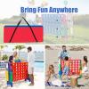 HONEY JOY Giant 4-in-a Row Carry and Storage Bag, Large & Sturdy Carrying Bag for Jumbo 4-to-Score Giant Game Set, Life Size Yard Game Storage Case (Game Set Not Included) view 2