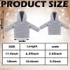 Bencailor 4 Pcs Doll Clothes Winter Sweater Hoodie Accessories Cute Hoodie Clothing Set(Black, Pink, White, Gray,11.5 Inch Doll) view 3