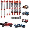 RCAWD Upgrades for 1/7 UDR, Shock Absorber Parts for Unlimited Desert Racer 85086-4, Front and Rear RC Shocks Damper Aluminum #8450R Red view 1