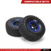 RCAWD RC Wheel Rims and Tires for 1/7 ARRMA Mojave 6S Parts & 1/7 UDR Unlimited Desert Racer 85086-4 Upgrades, Glued Nylon Wheels and Tires #8474X Blue view 2