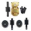 RCHUBAM Brass Diff Cover and Axle Gear 6X6 Rear Axle Conversion and 16T Steel Gears for 1/24 Axial SCX24 Deadbolt C10 Bronco RC Crawler Car view 1