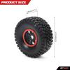 RCAWD RC Wheel Rims and Tires for 1/7 UDR Unlimited Desert Racer 85086-4 Upgrades & 1/7 ARRMA Mojave 6S Parts, Glued Nylon Wheels and Tires #8474 Red view 3