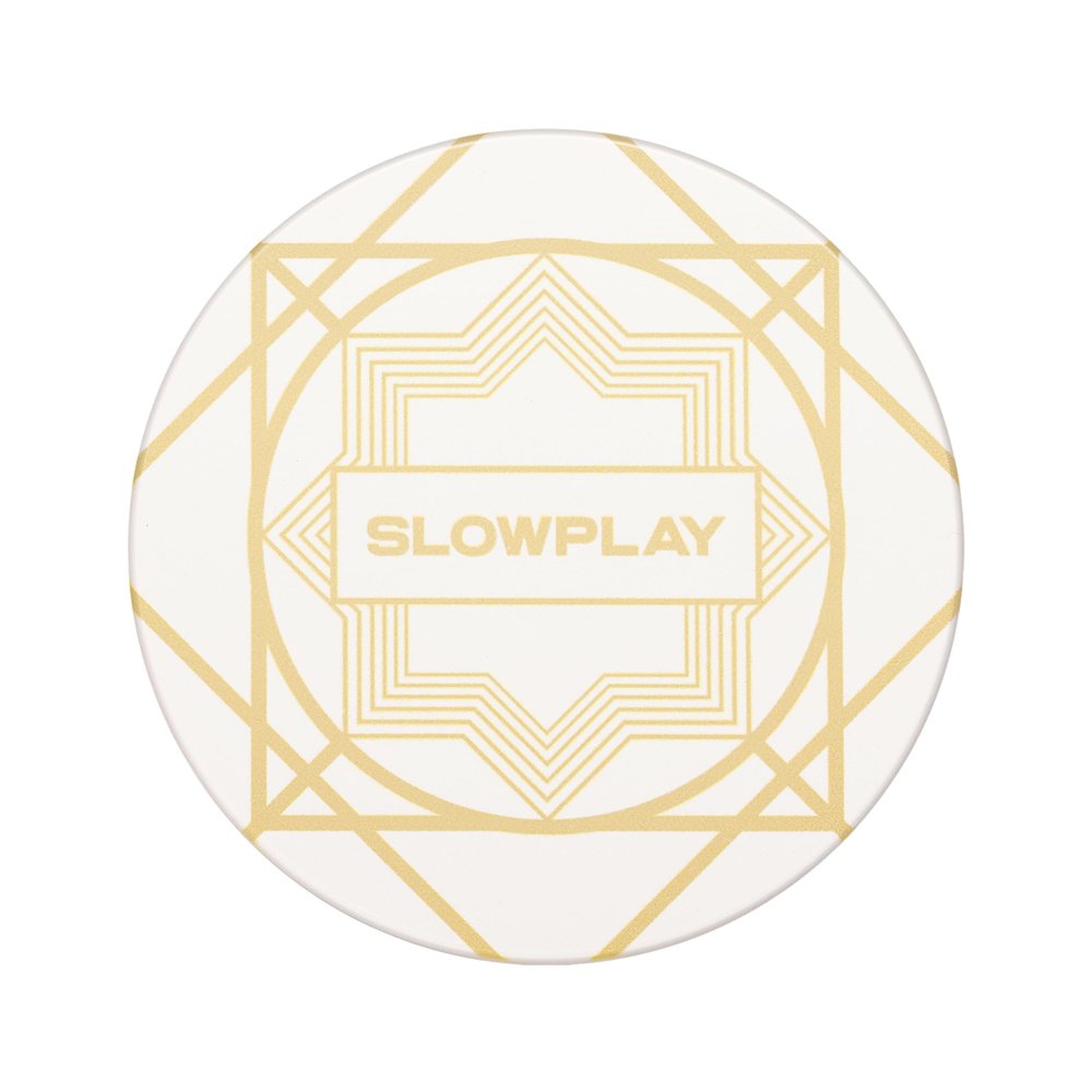 SLOWPLAY Nash Ceramic Poker Chips in Bulk, Casino Grade Ceramic 12-Gram Poker Chip for Texas Hold'em, 43mm Professional Chips Pack of 50 (White)