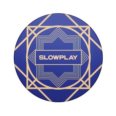 SLOWPLAY Nash Ceramic Poker Chips in Bulk, Casino Grade Ceramic 12-Gram Poker Chip for Texas Hold'em, 43mm Professional Chips Pack of 50 (Blue)
