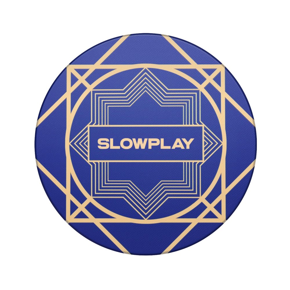 SLOWPLAY Nash Ceramic Poker Chips in Bulk, Casino Grade Ceramic 12-Gram Poker Chip for Texas Hold'em, 43mm Professional Chips Pack of 50 (Blue)