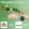 Promise Babe Wooden Tree Toys Balance Toys Wooden Peg Dolls Preschool Learning Educational Montessori Toys, Natural Woodland Trees Creative Accessories for Home Decor view 4
