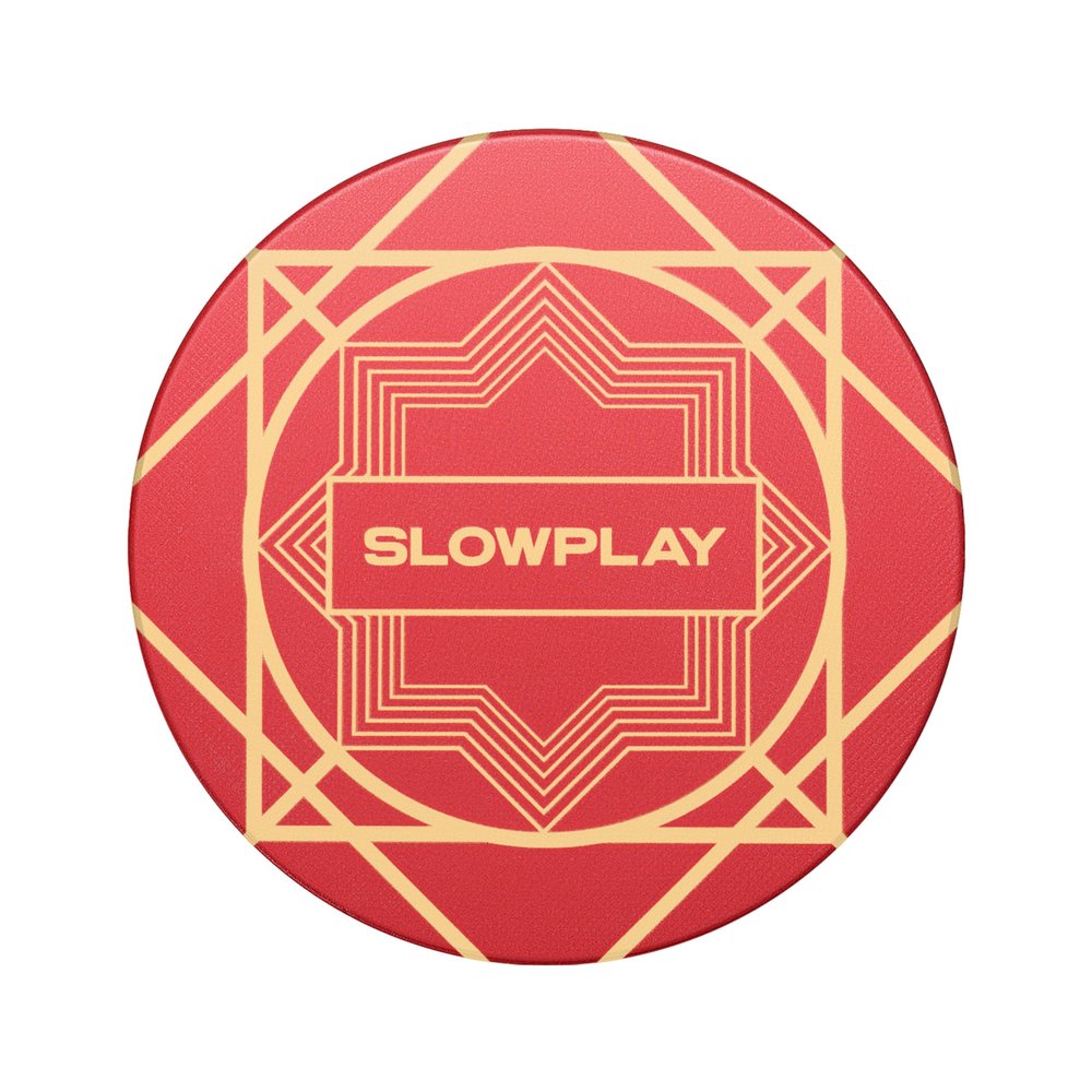 SLOWPLAY Nash Ceramic Poker Chips in Bulk, Casino Grade Ceramic 12-Gram Poker Chip for Texas Hold'em, 43mm Professional Chips Pack of 50 (Red)